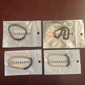 Vitality Lava Diffuser Bracelet Set of 4 Different Bracelets and Colors